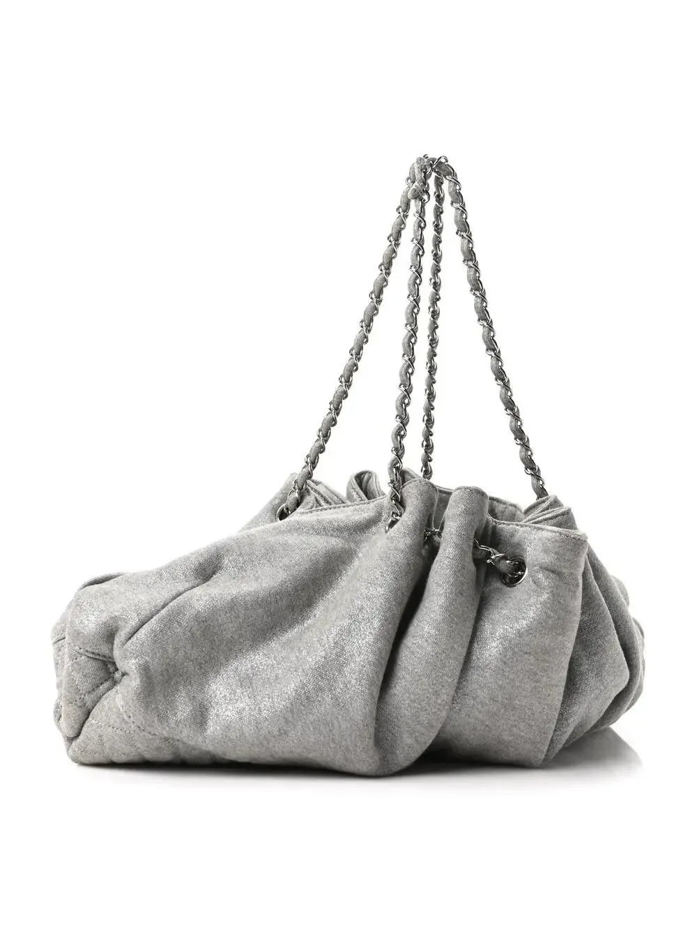 Chanel Jersey Melrose Cabas Grey #329530C10B